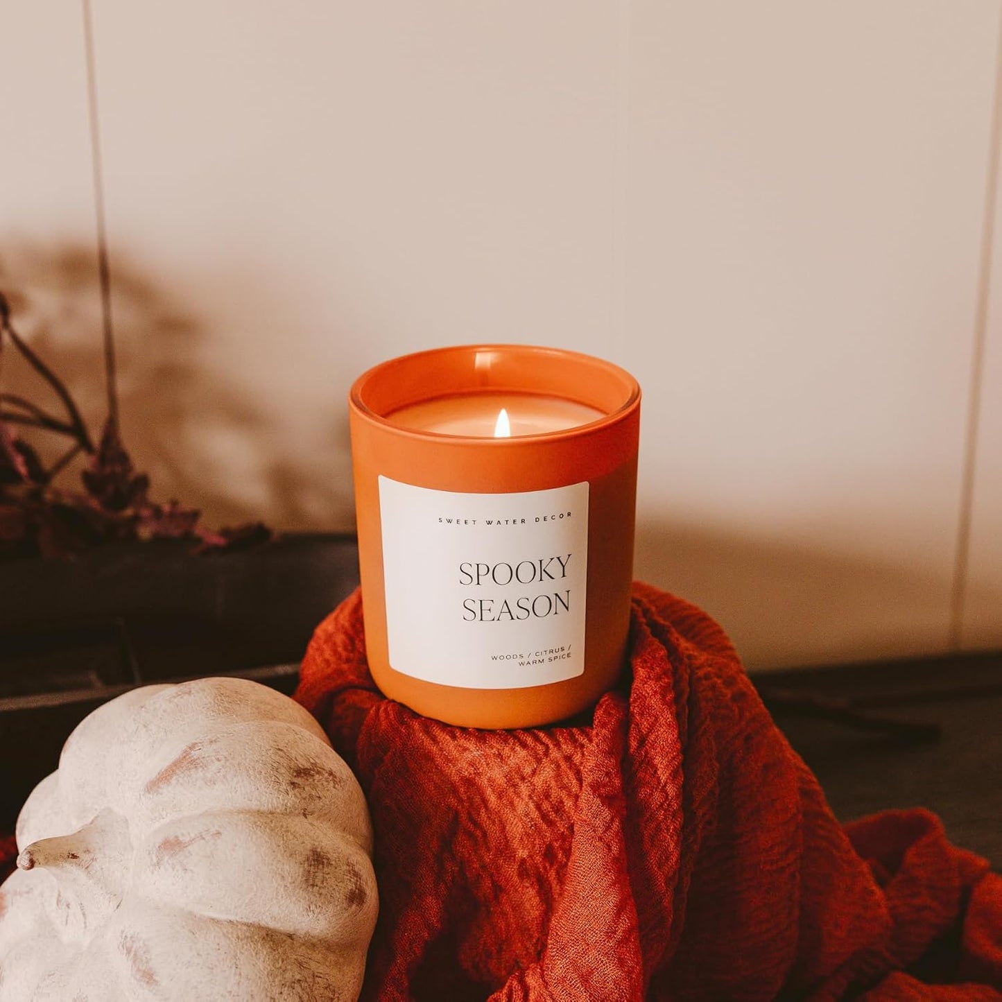 Sweet Water Decor Spooky Season Orange Scented Candle