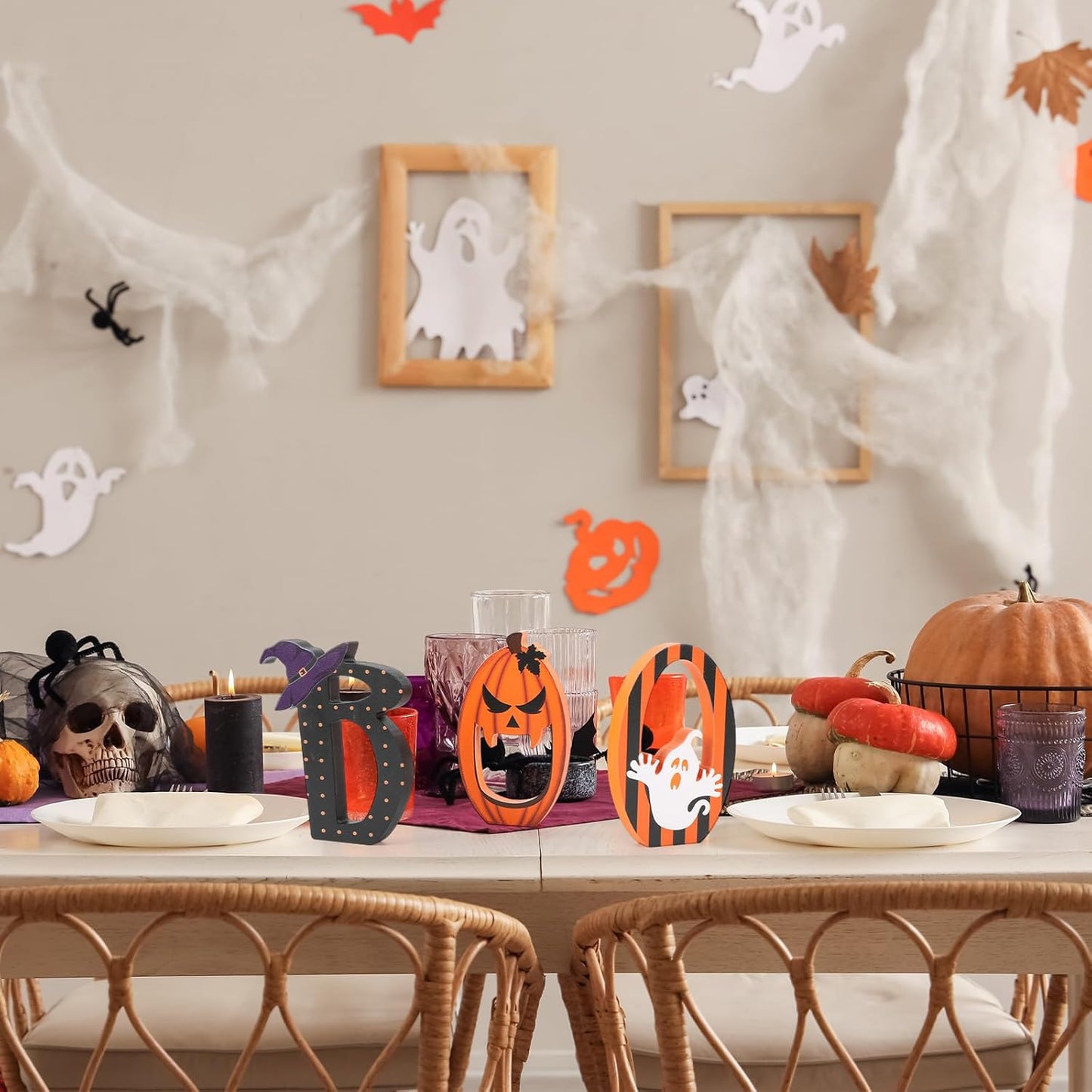 BOO Sign Halloween Table Decoration Indoor