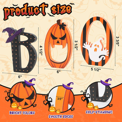 BOO Sign Halloween Table Decoration Indoor