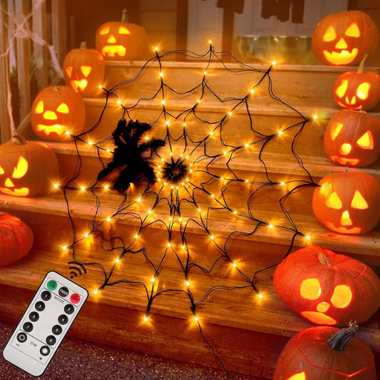 Halloween Decorations Spider Web Lights - 4FT